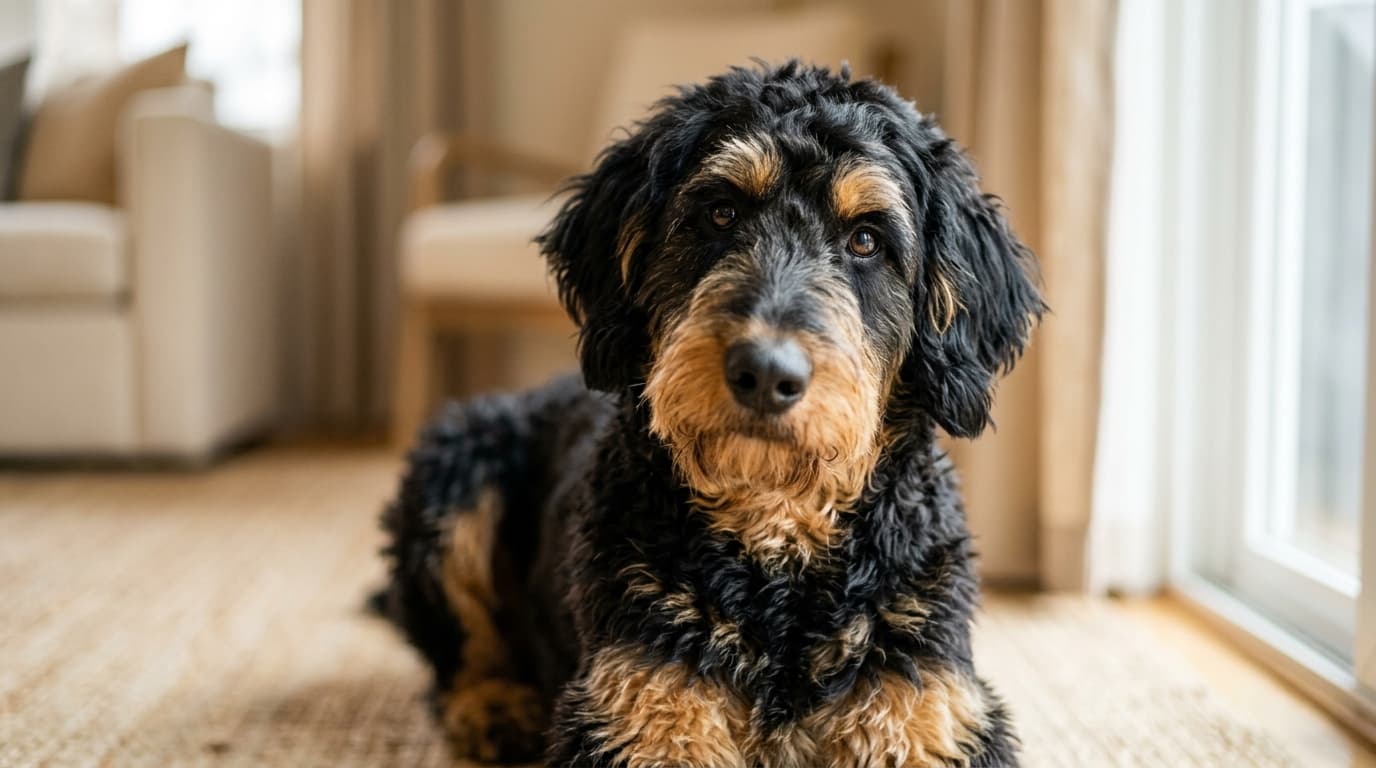 Shepadoodle dog